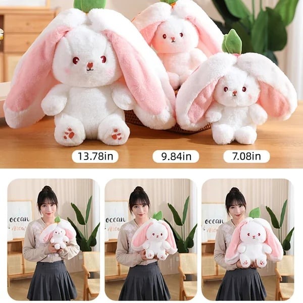🐰Easter Early Sale 49% OFF🍓Strawberry Bunny Transformed into Little Rabbit🎀 Fruit Doll Plush Toy🐰