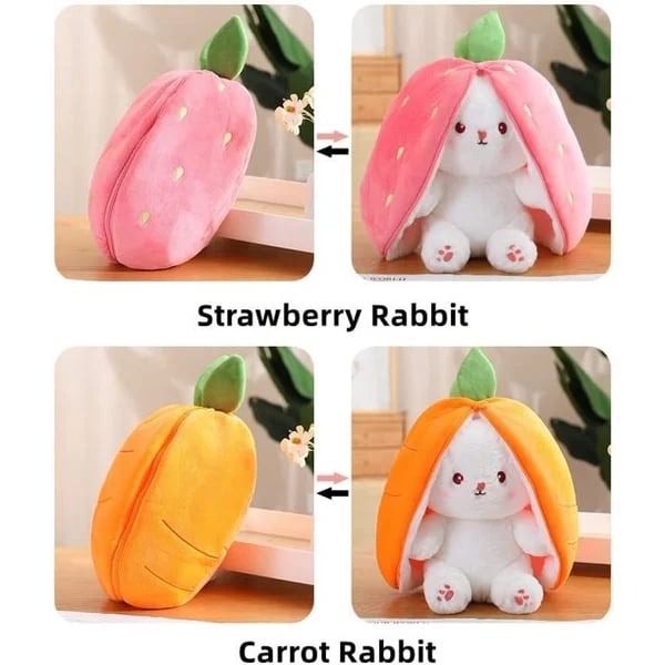 🐰Easter Early Sale 49% OFF🍓Strawberry Bunny Transformed into Little Rabbit🎀 Fruit Doll Plush Toy🐰
